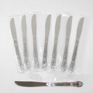 Oneida Oakleigh Pattern Dinner Place Knife Lot (8) Knives New Unused